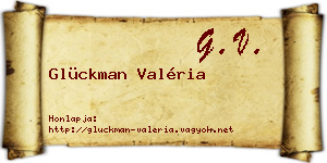 Glückman Valéria névjegykártya
