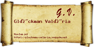 Glückman Valéria névjegykártya