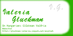 valeria gluckman business card